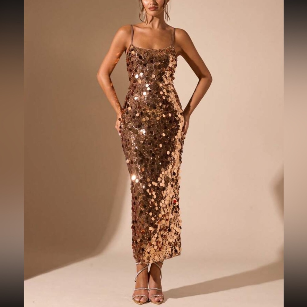 Luxurious floral sequins embroidered mesh evening party formal gown prom dress